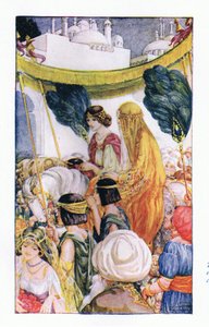 La mariée est entrée dans la ville